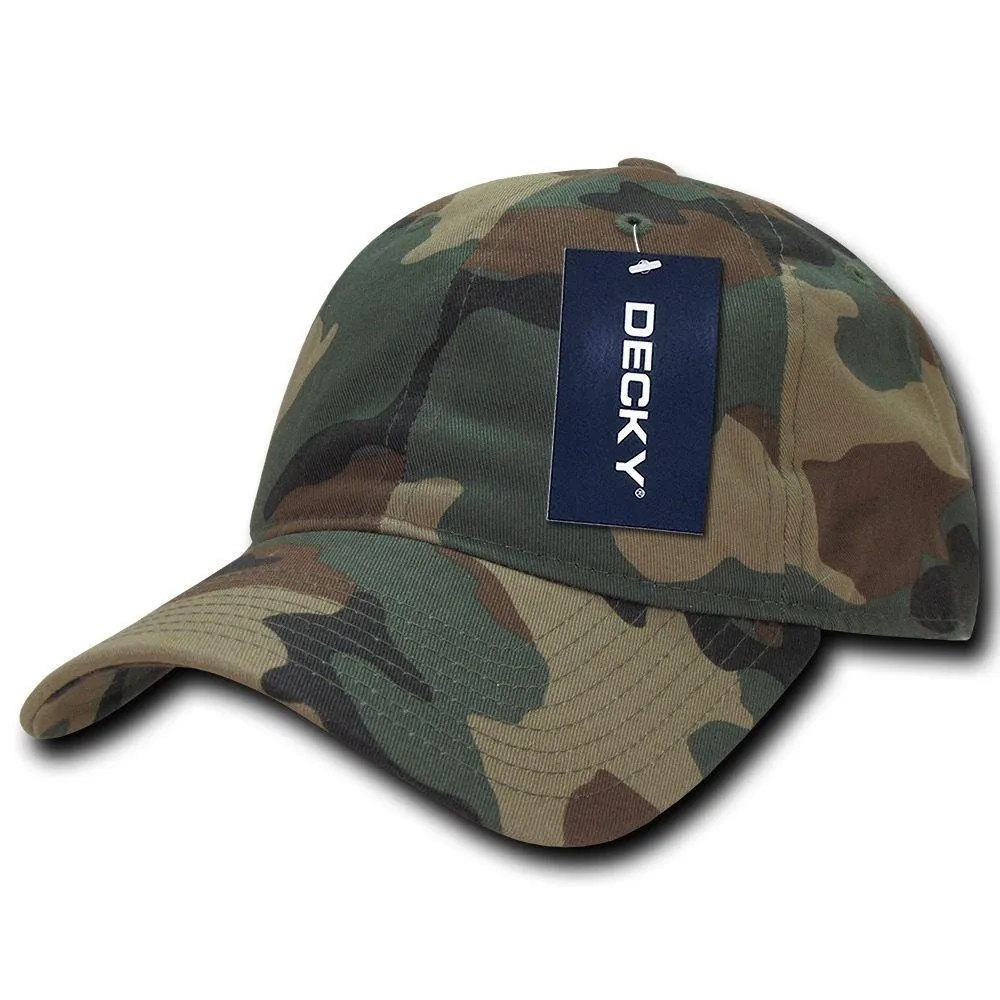 1 Dozen Decky Relaxed Cotton Camo Low Crown Dad Caps Hats Caps Wholesale