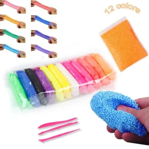 12 Colors Snow Mud Fluffy Foam Slime