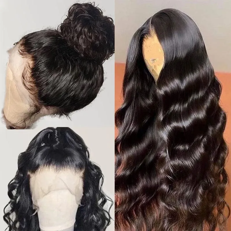 360 Lace Frontal Loose Wave Natural Black Human Hair Wig Free Part - Arabella Hair