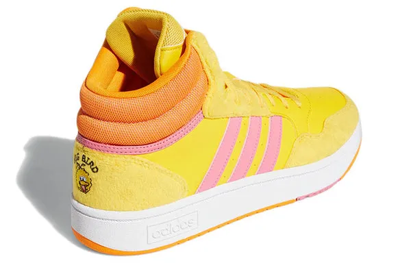 adidas neo Hoops 3.0 Mid x Sesame Street 'Yellow Orange Pink' sneakers, yellow