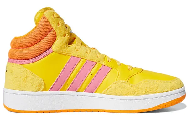 adidas neo Hoops 3.0 Mid x Sesame Street 'Yellow Orange Pink' sneakers, yellow