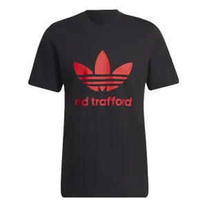 adidas Original Old Trafford Trefoil T-Shirt 'Black', Black