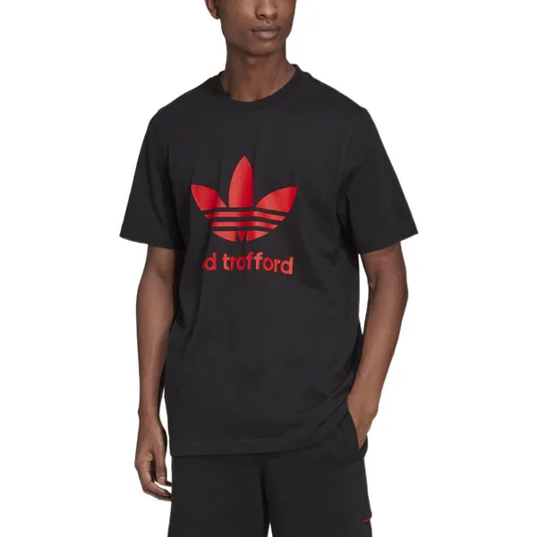 adidas Original Old Trafford Trefoil T-Shirt 'Black', Black