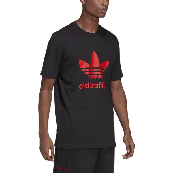 adidas Original Old Trafford Trefoil T-Shirt 'Black', Black