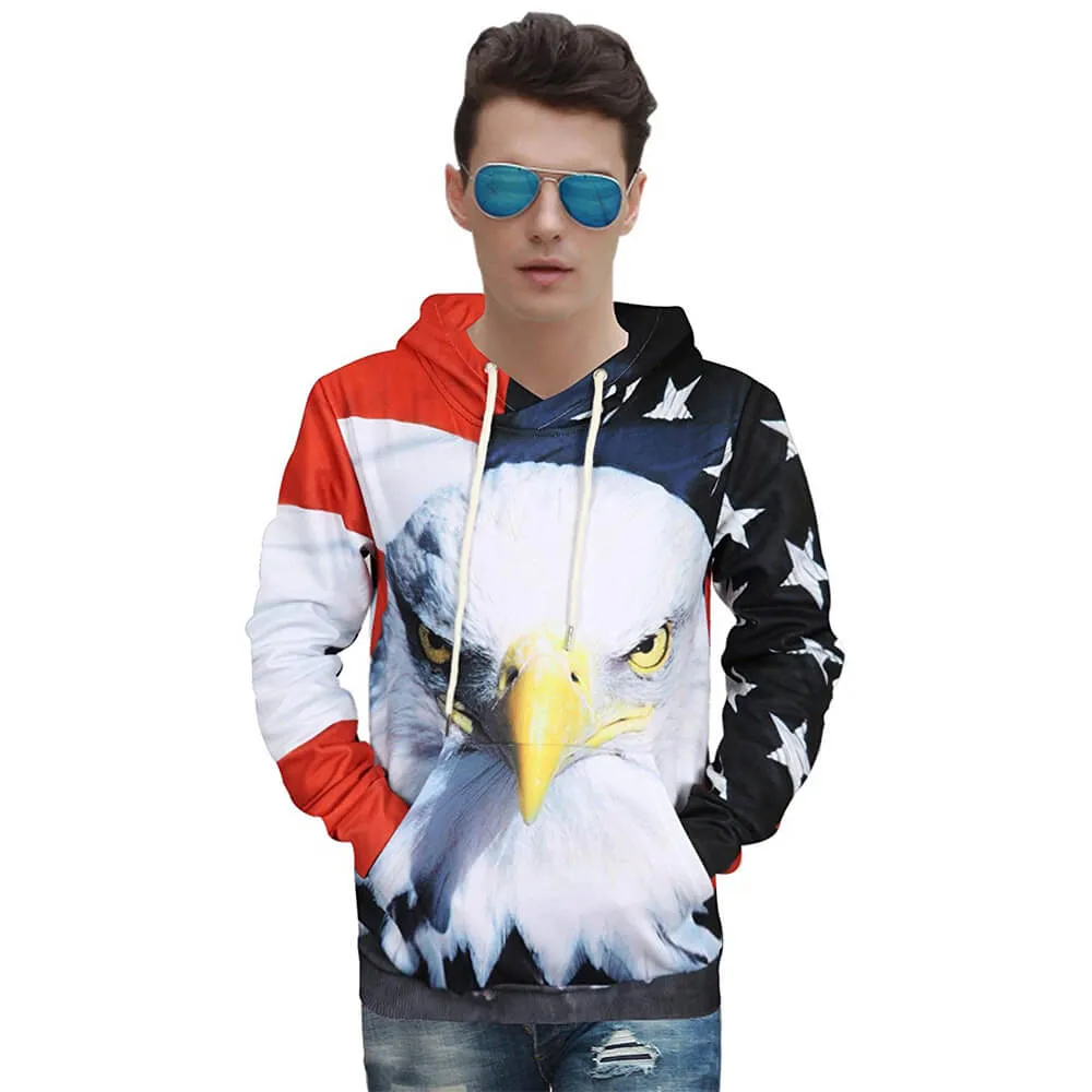 American Flag Eagle Funny Hoodie