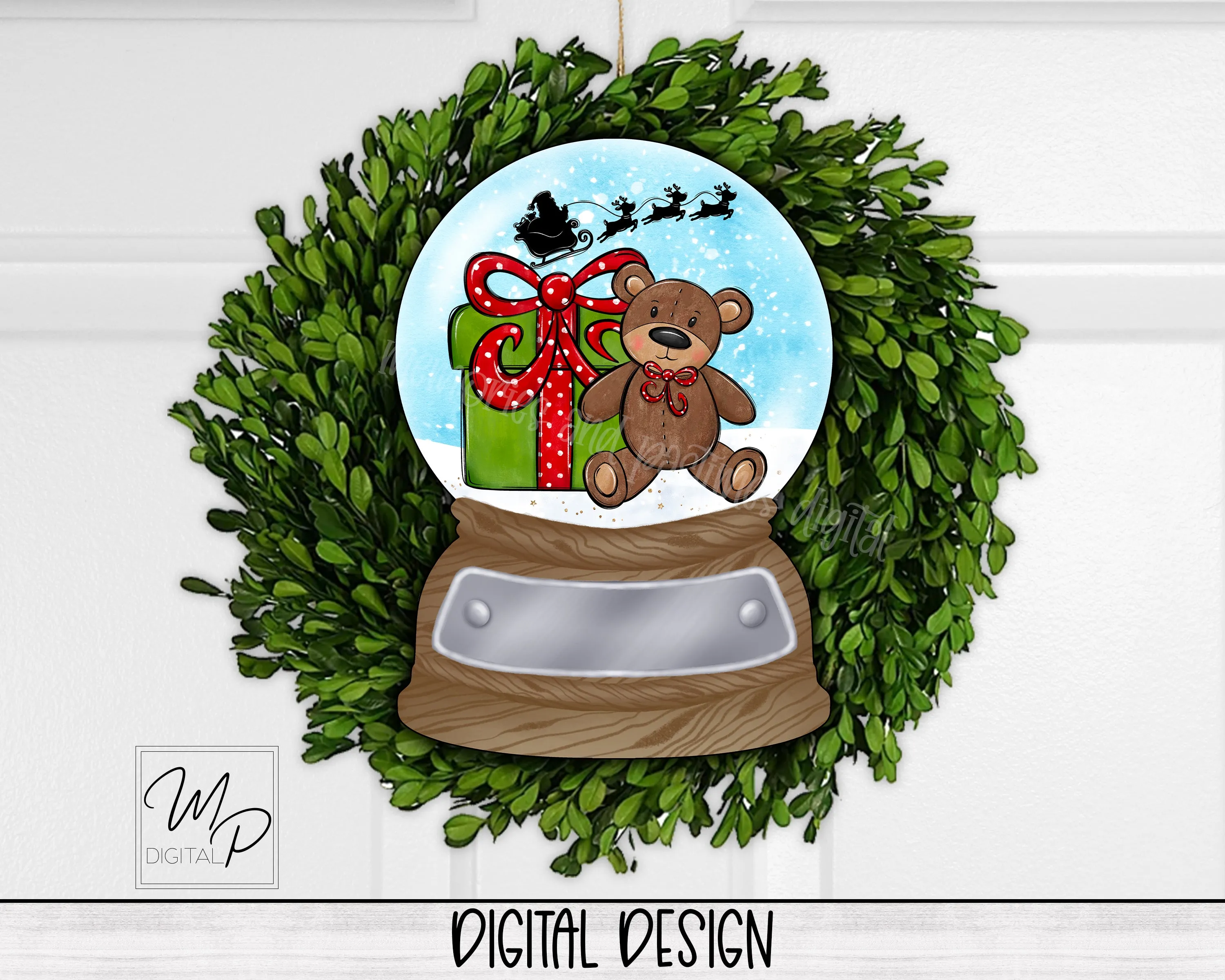 Baby's First Christmas Snow Globe Ornament PNG Design, Sublimation Design Download