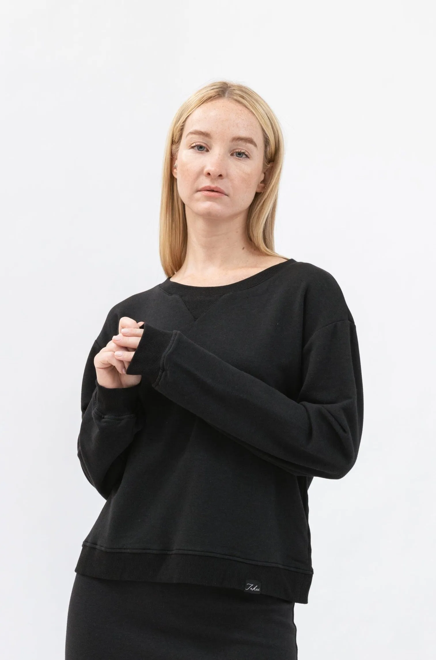 Bamboo Brushed-Back Fleece Crew Neck Sweatshirt