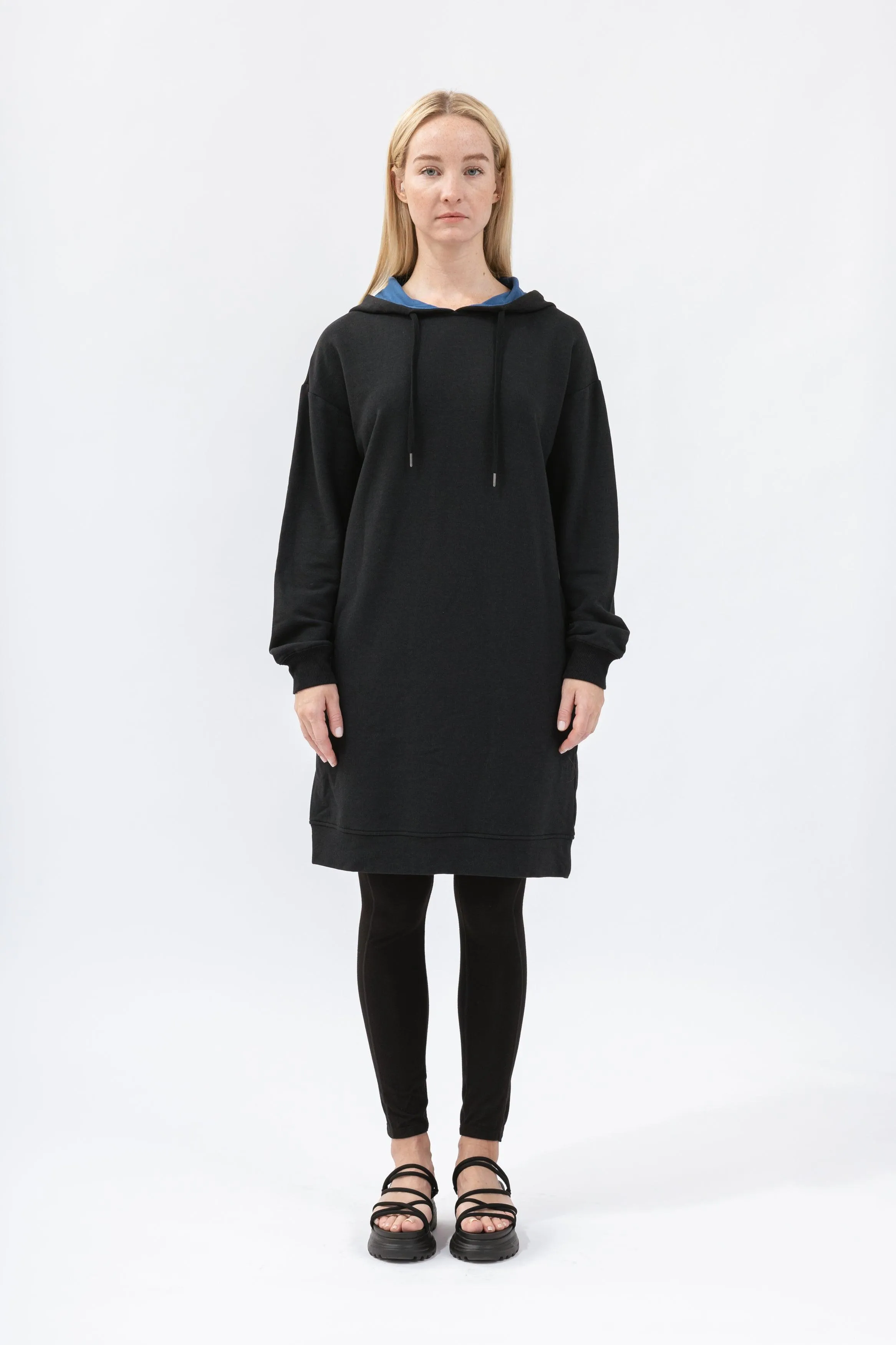 Bamboo Brushed-Back Sweat Long Length Hoodie Dress