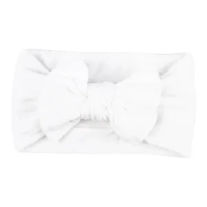 Beluga White Cable Knit Headband Bow