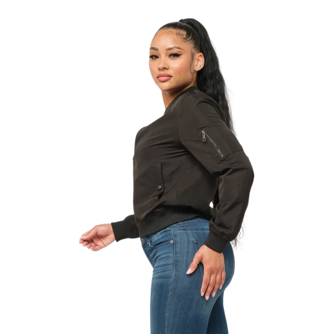 Black Jess Bomber Jacket