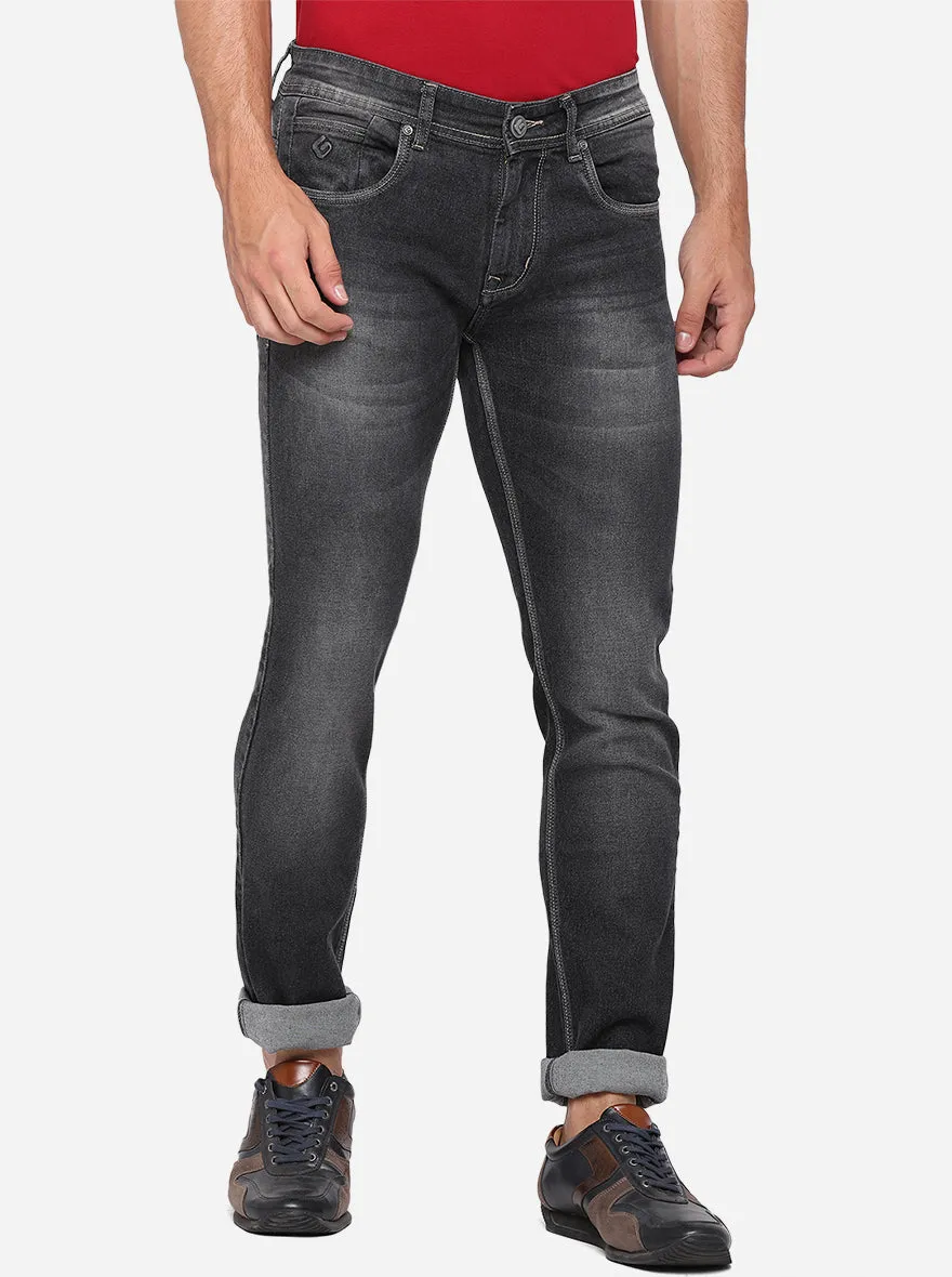 Black Solid Straight Fit Jeans | Greenfibre