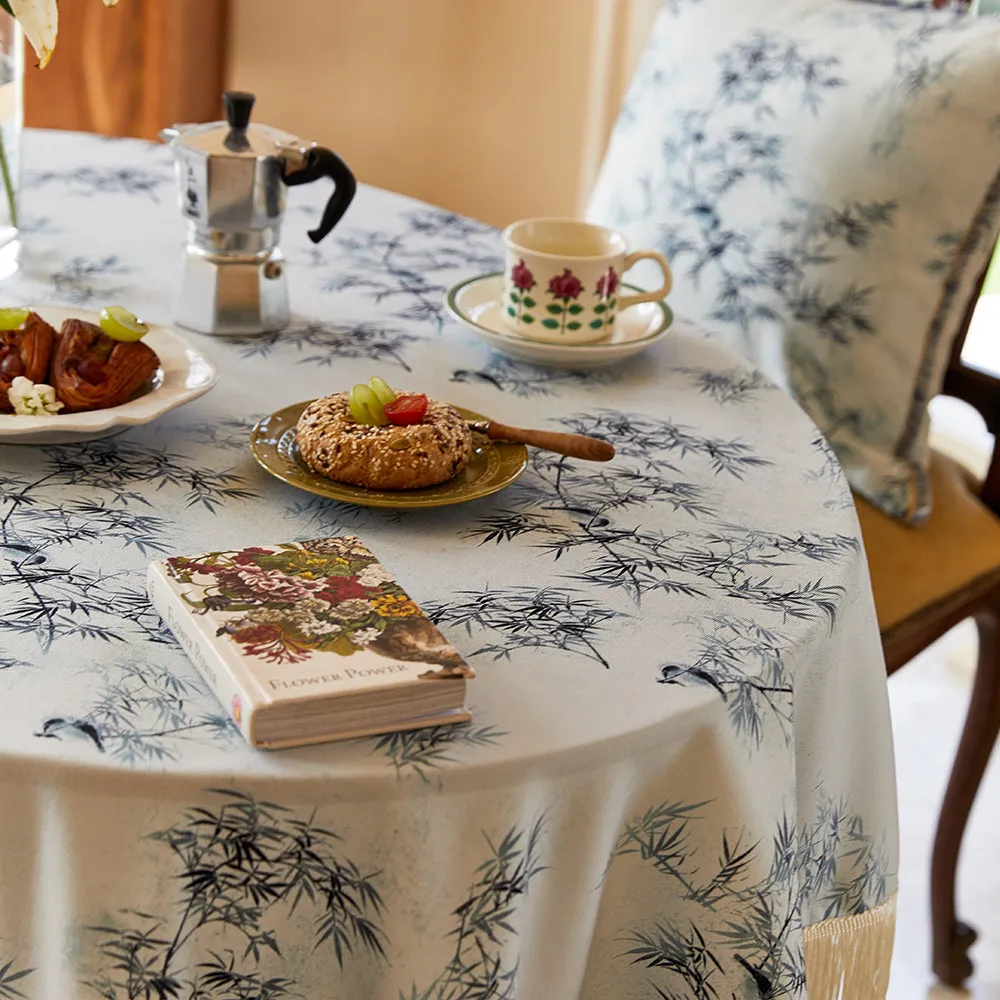 Briar Oriental Bamboo Print Custom Tablecloth