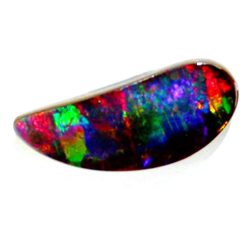 Bright red multi coloured Solid Boulder Opal