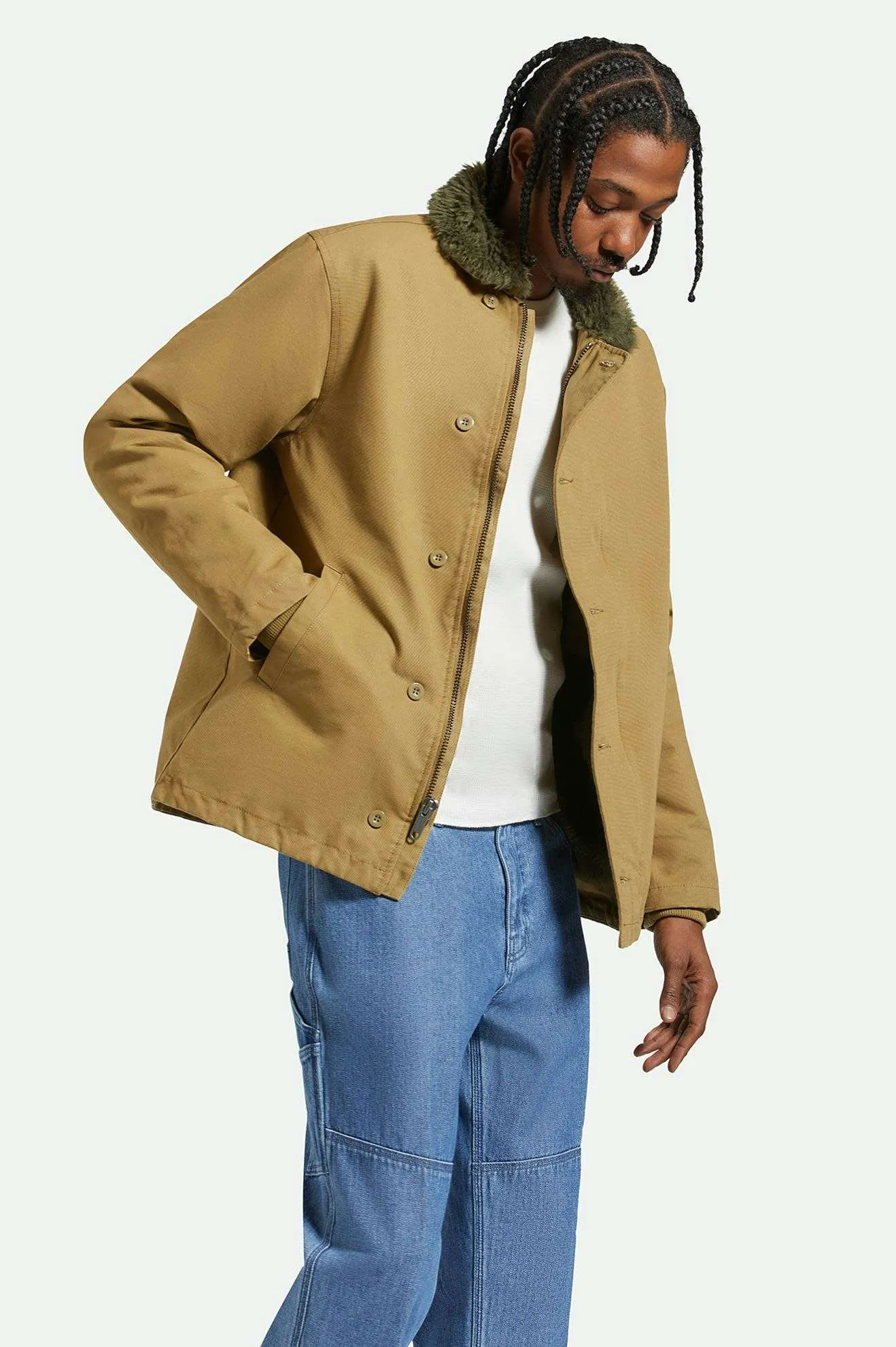 Brixton 20th Anniversary Men's Mast Jacket - Olive Surplus