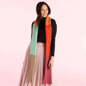 Caron O'Go With The Flow Knit Scarf