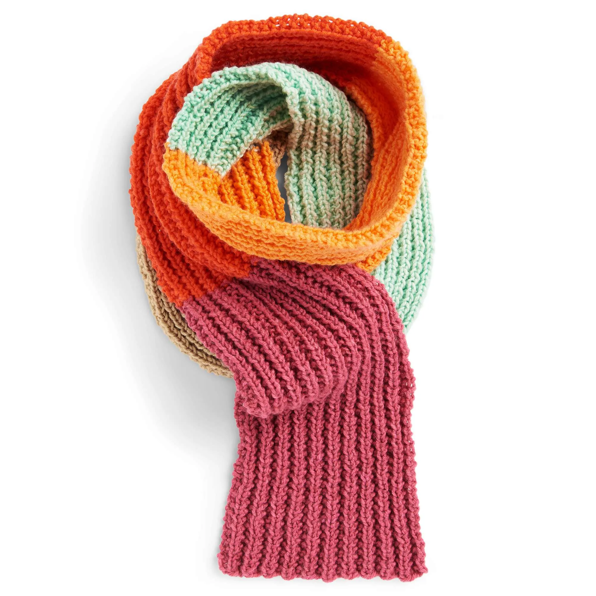 Caron O'Go With The Flow Knit Scarf