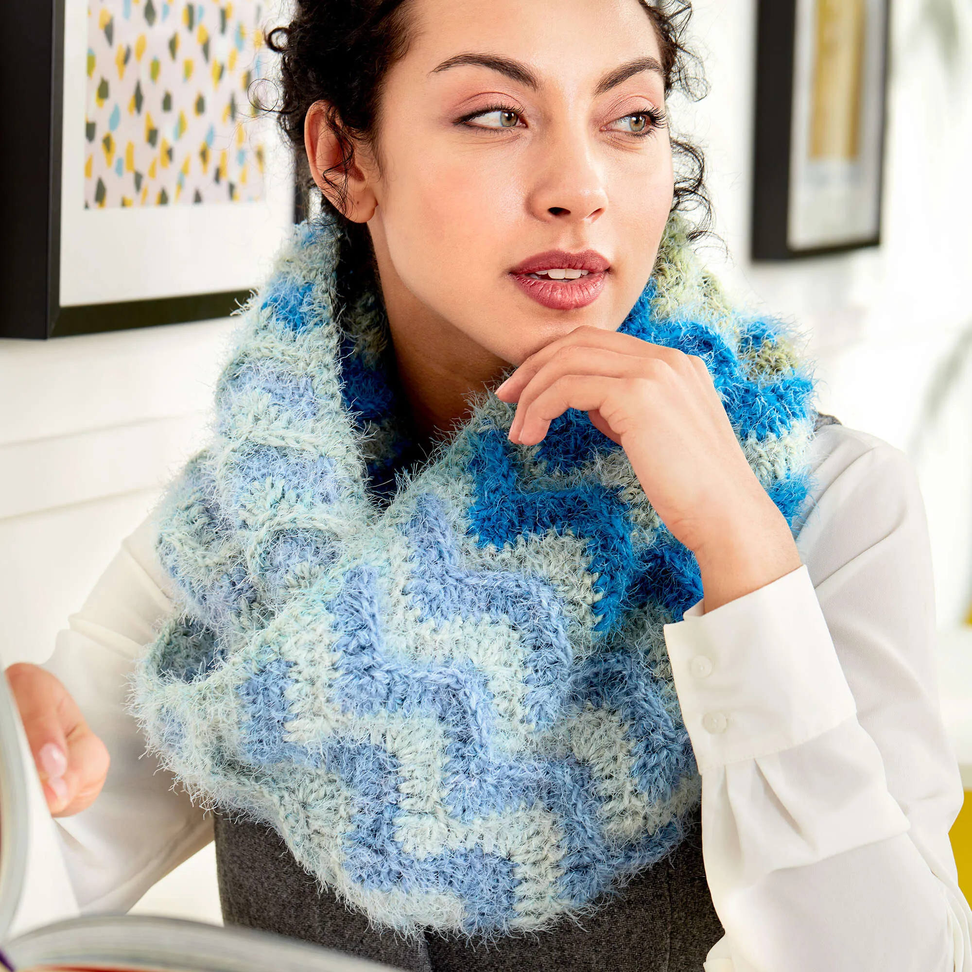 Caron Ripple Effect Crochet Cowl