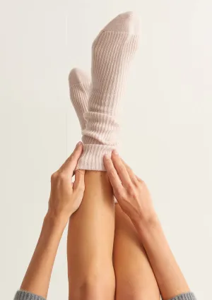 Cashmere Sock in Ballet Pink