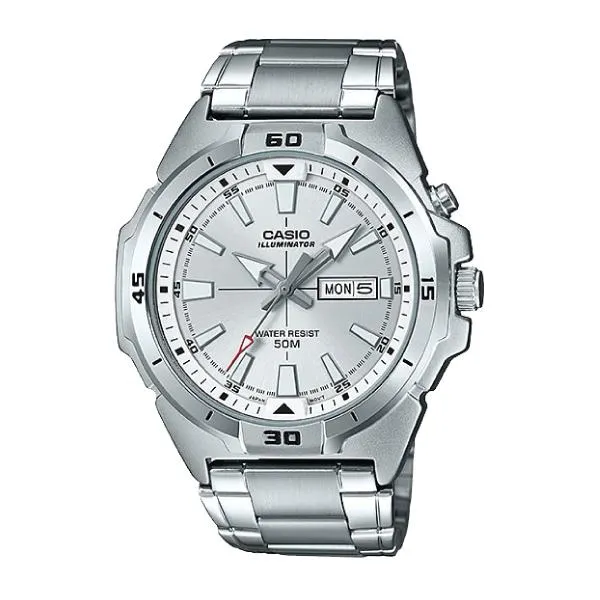 Casio Men's Standard Analog Silver Stainless Steel Band Watch MTPE203D-7A MTP-E203D-7A