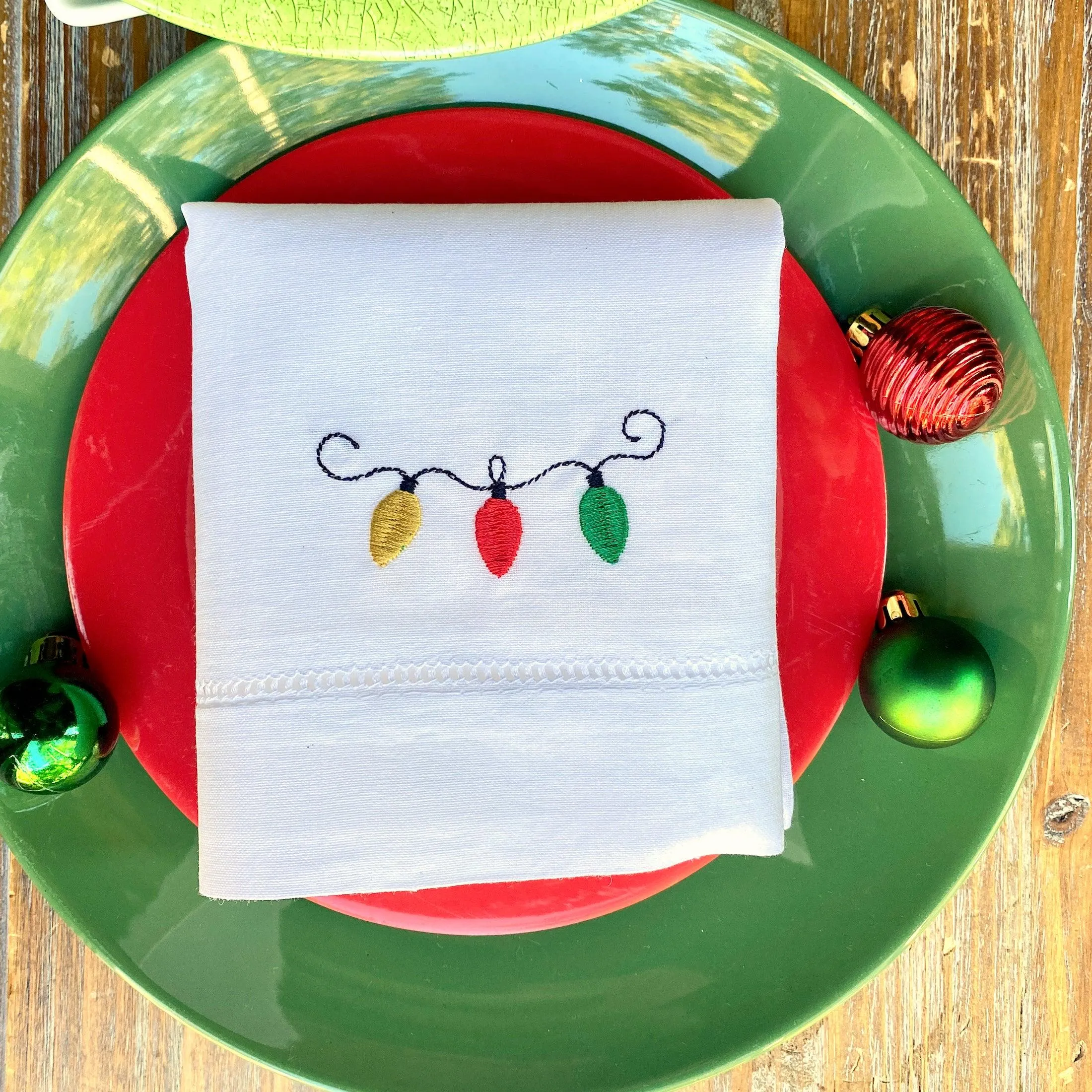 Christmas Tree Lights Cloth Napkins