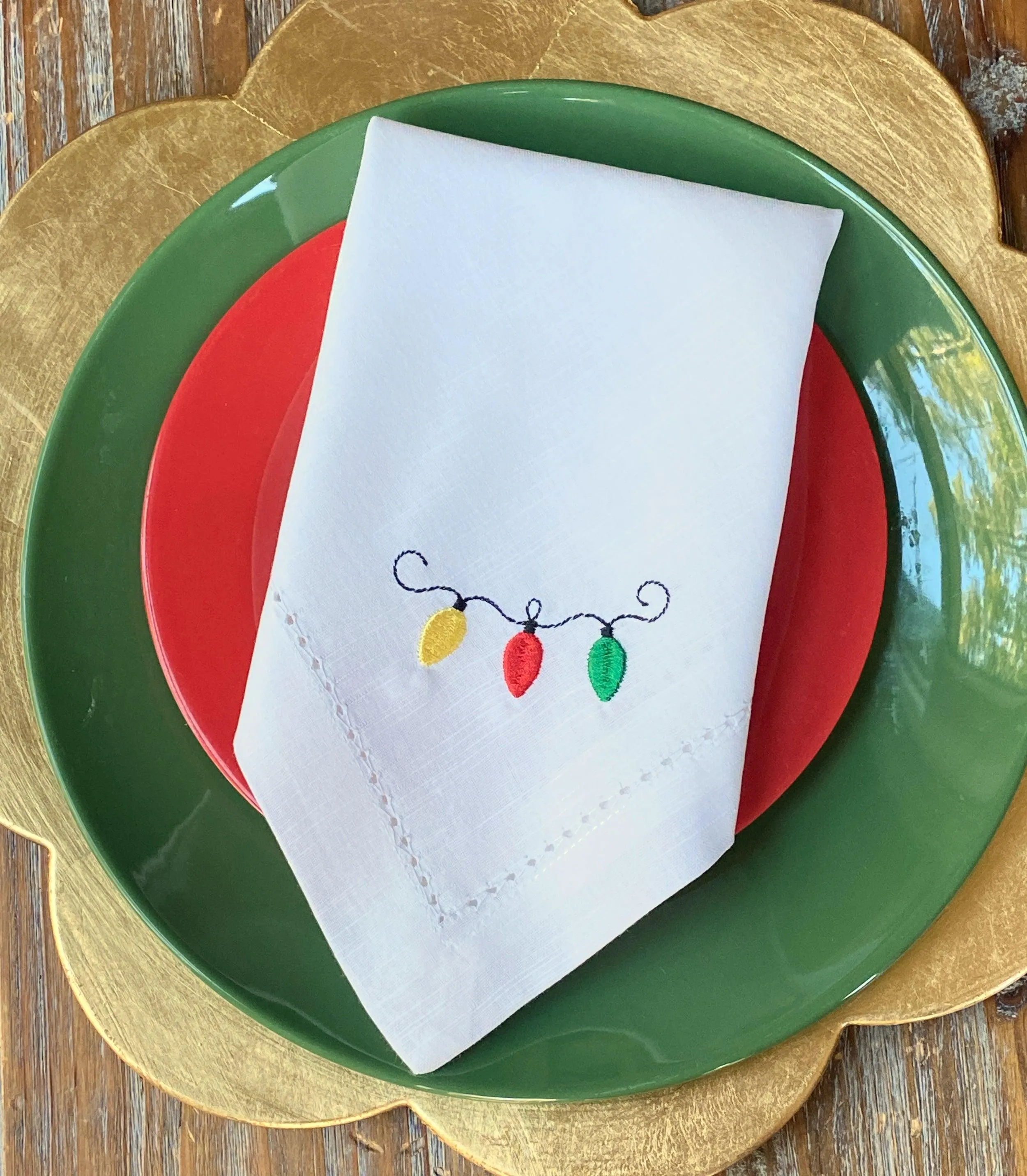 Christmas Tree Lights Cloth Napkins