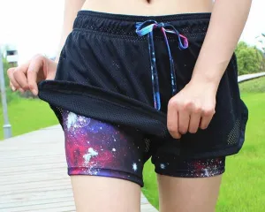 Colorful Women's Polyester Running Shorts