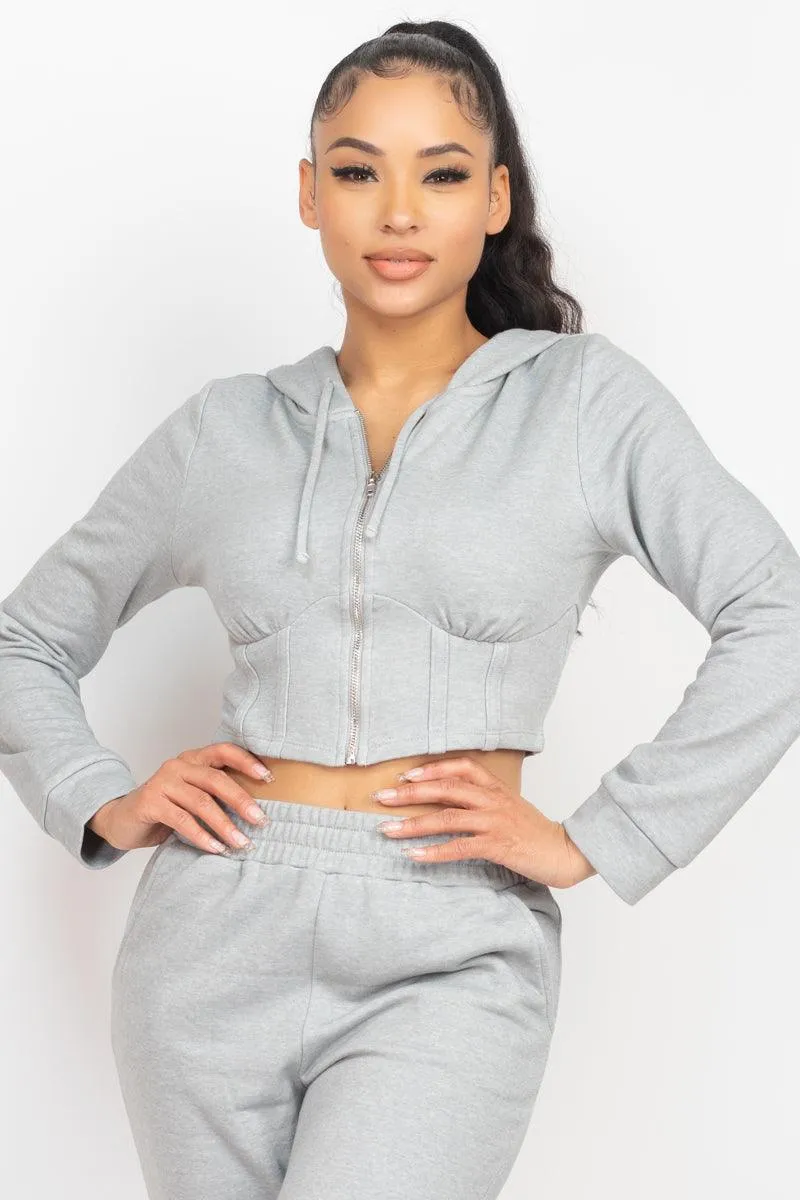 Corset Hoodie and Jogger Pants Set