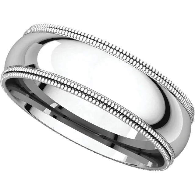 Double Milgrain Comfort Fit Wedding Band (DMGR)