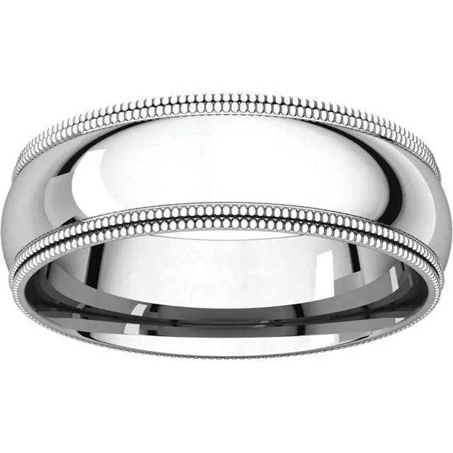 Double Milgrain Comfort Fit Wedding Band (DMGR)