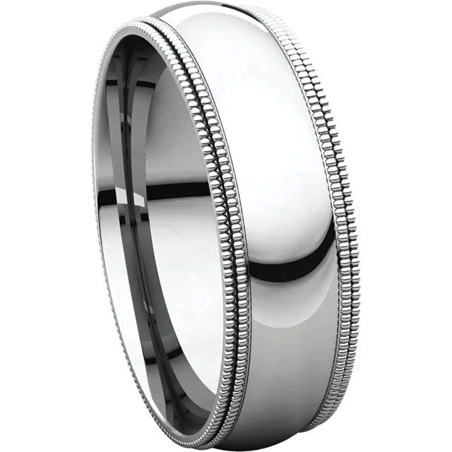 Double Milgrain Comfort Fit Wedding Band (DMGR)