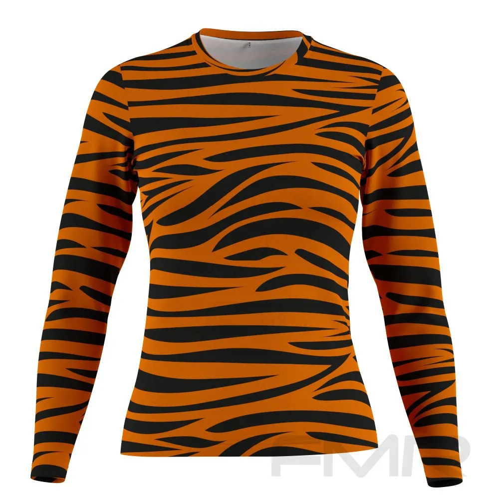 FMR Women's Tiger Print Long Sleeve Running Shirt