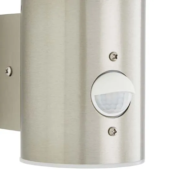 Forum Pollux PIR Wall Light Stainless Steel