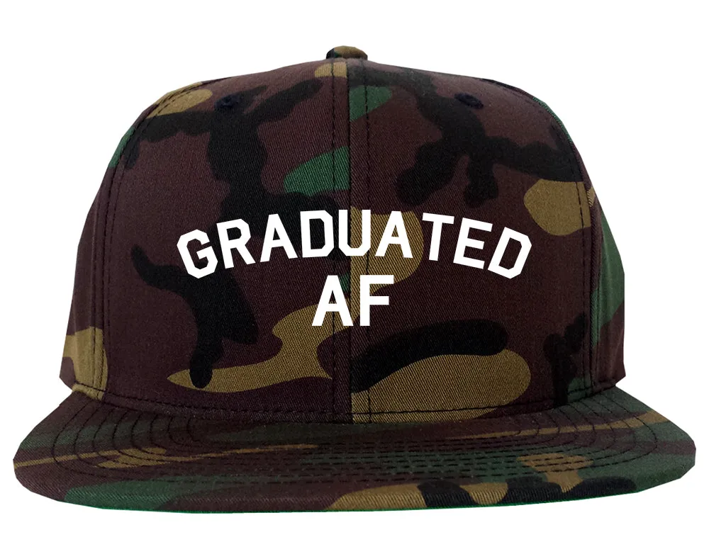 Graduated AF Funny Graduation Mens Snapback Hat