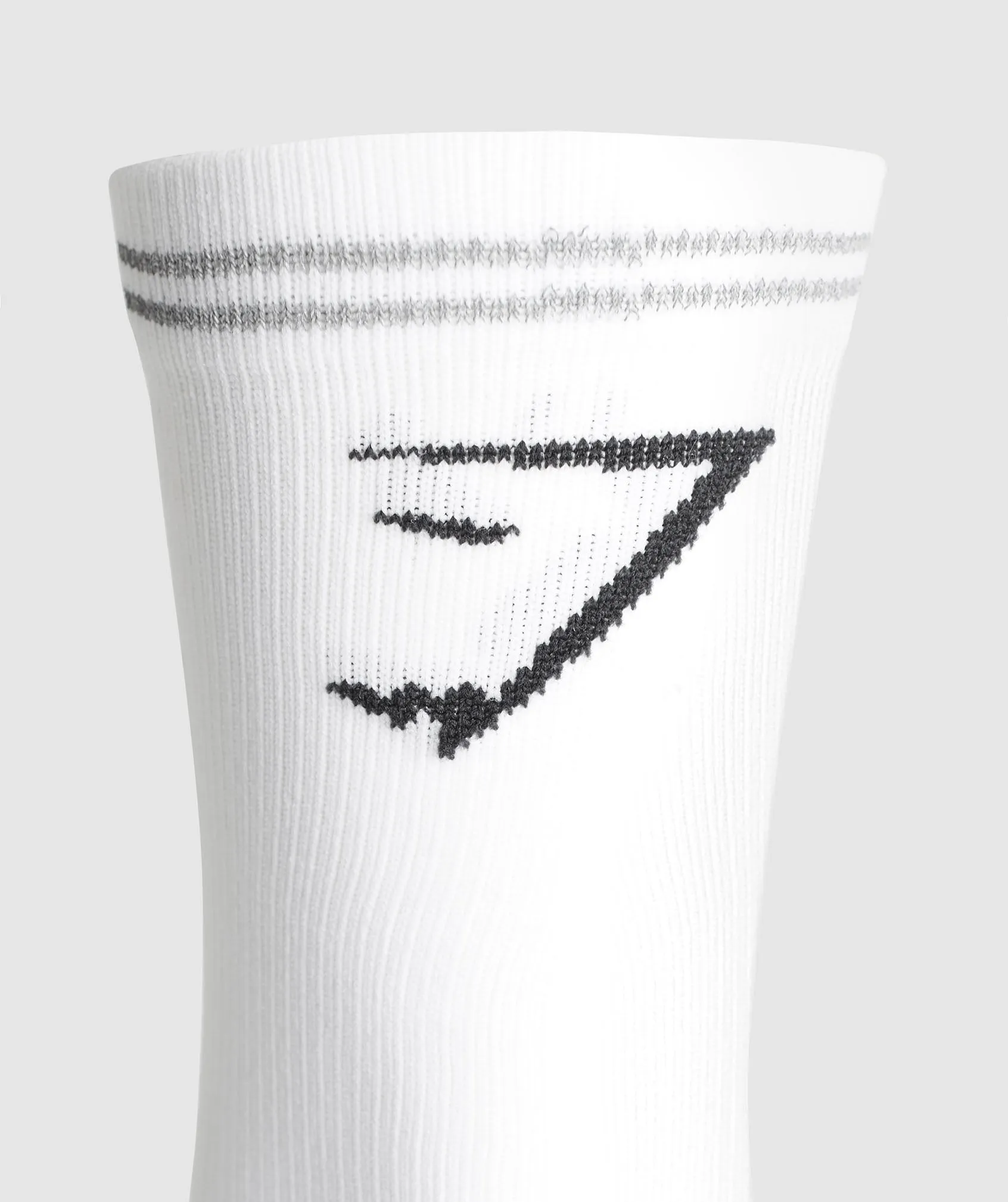 Gymshark Crew Running Socks - White/Black