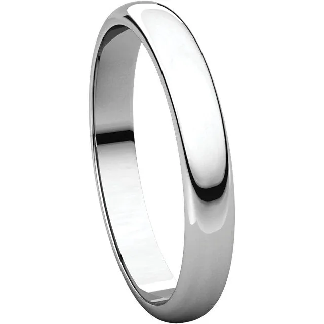 Half Round Light Wedding Band HRL