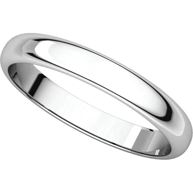 Half Round Light Wedding Band HRL