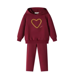 HEART ICON TRACKSUIT-BURGUNDY