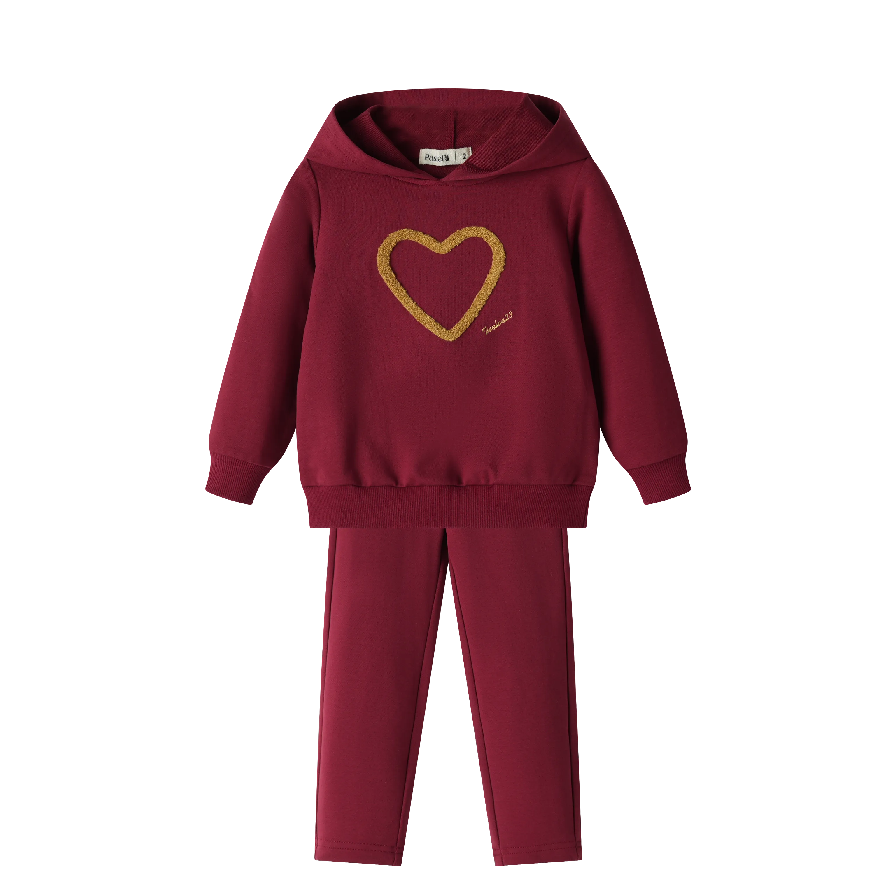 HEART ICON TRACKSUIT-BURGUNDY