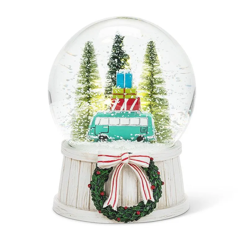 Holiday Bus LED Snow Globe