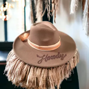 'Howdy' Western Burnt Hat