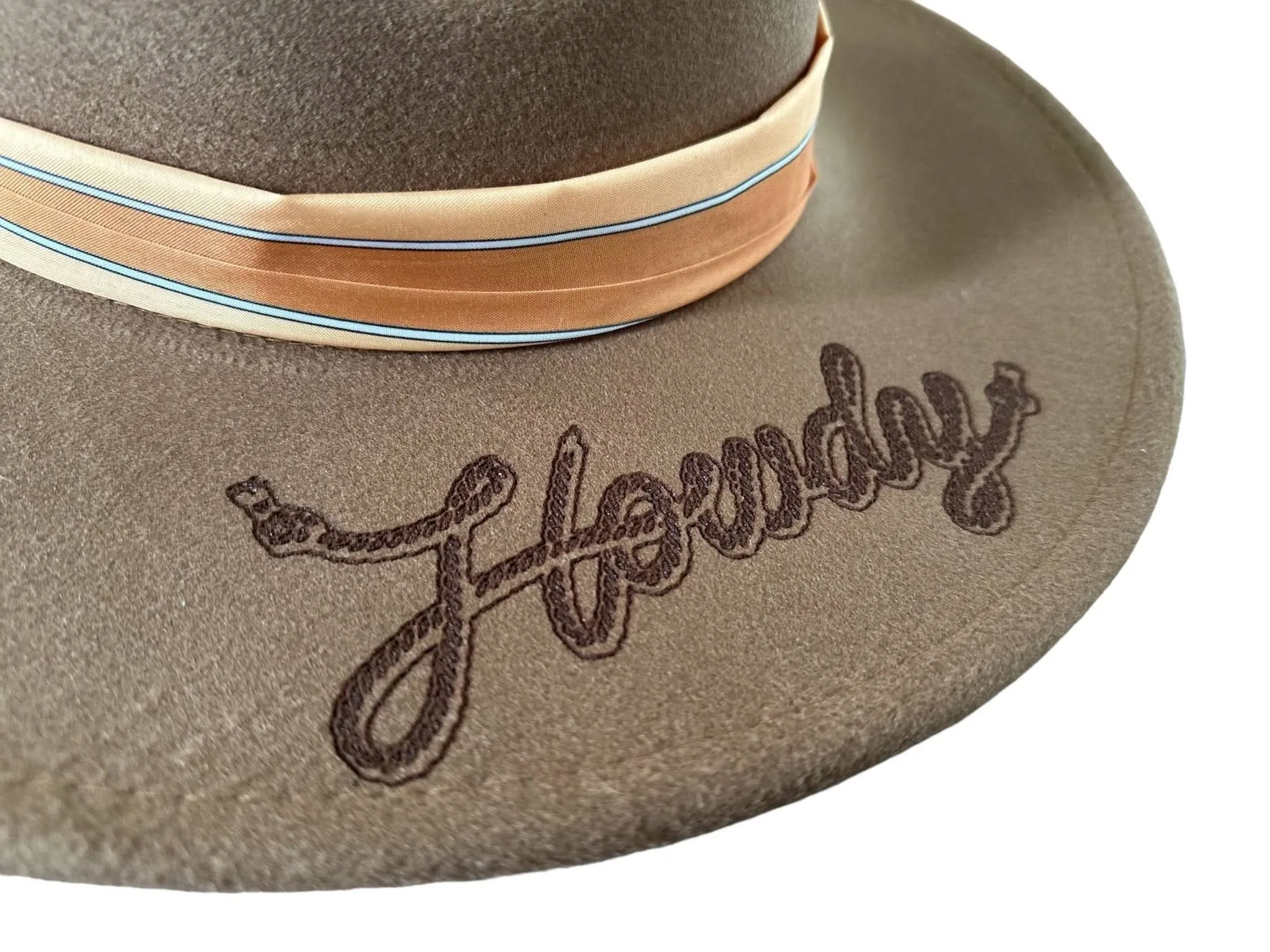 'Howdy' Western Burnt Hat