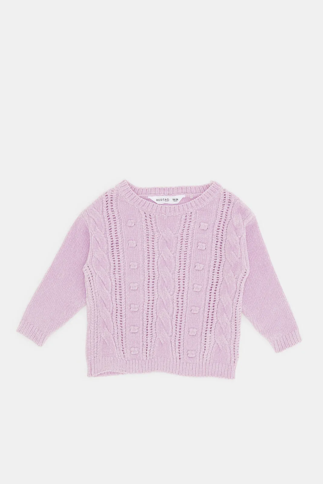 Infant Girls Lilac Knitted Pullover