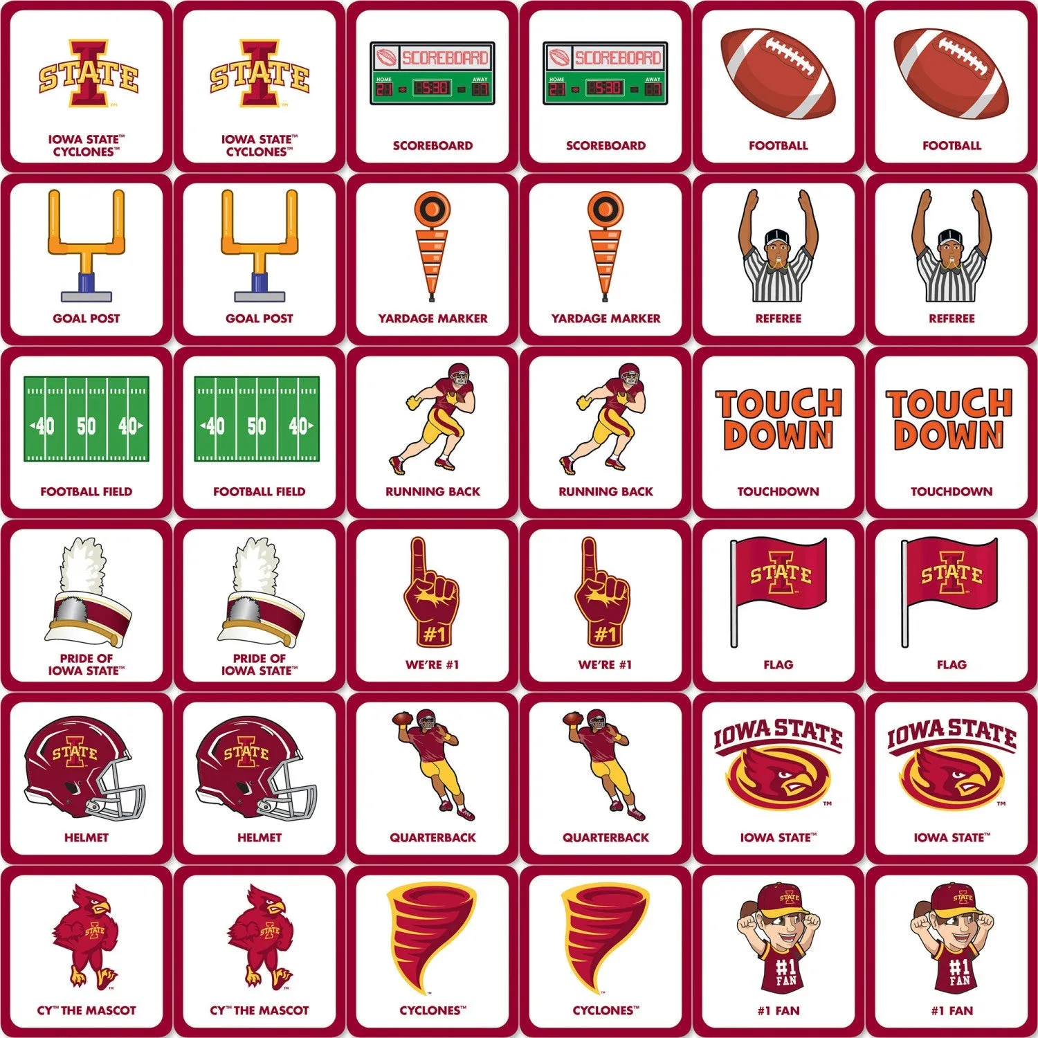 Iowa State Cyclones Matching Game