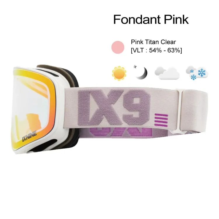 Ixnine IX3-19 Snow Goggles-FONDANT PINK [Korean Brand]