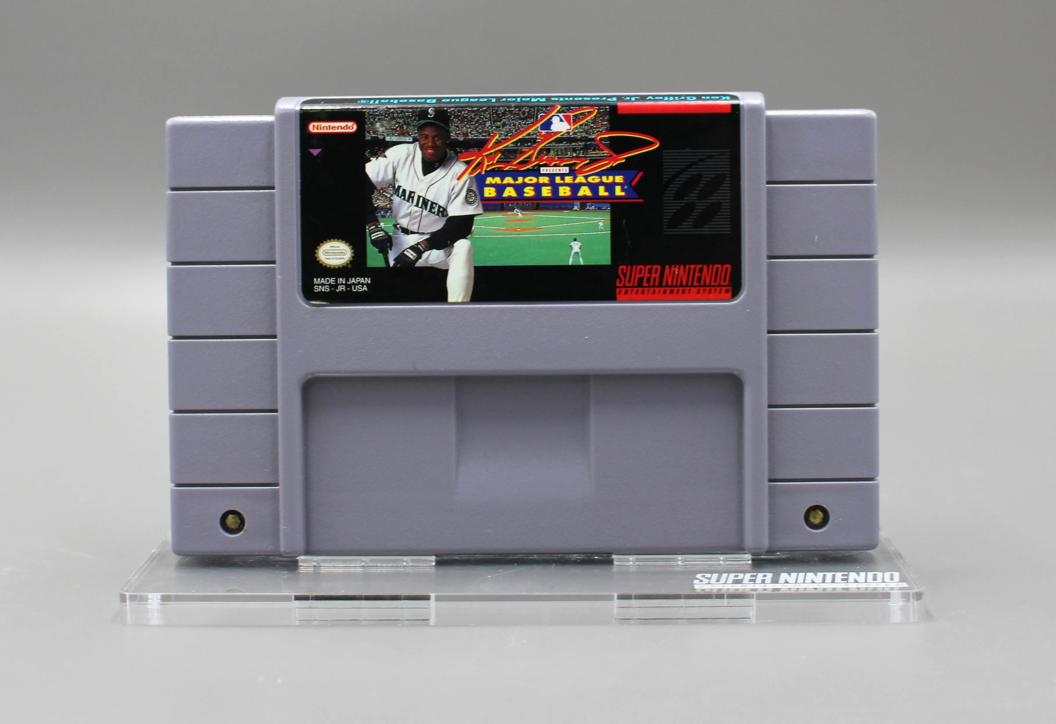 Ken Griffey Jr Presents Major League Baseball MLB (Super Nintendo, SNES, 1994) [New Save Battery]