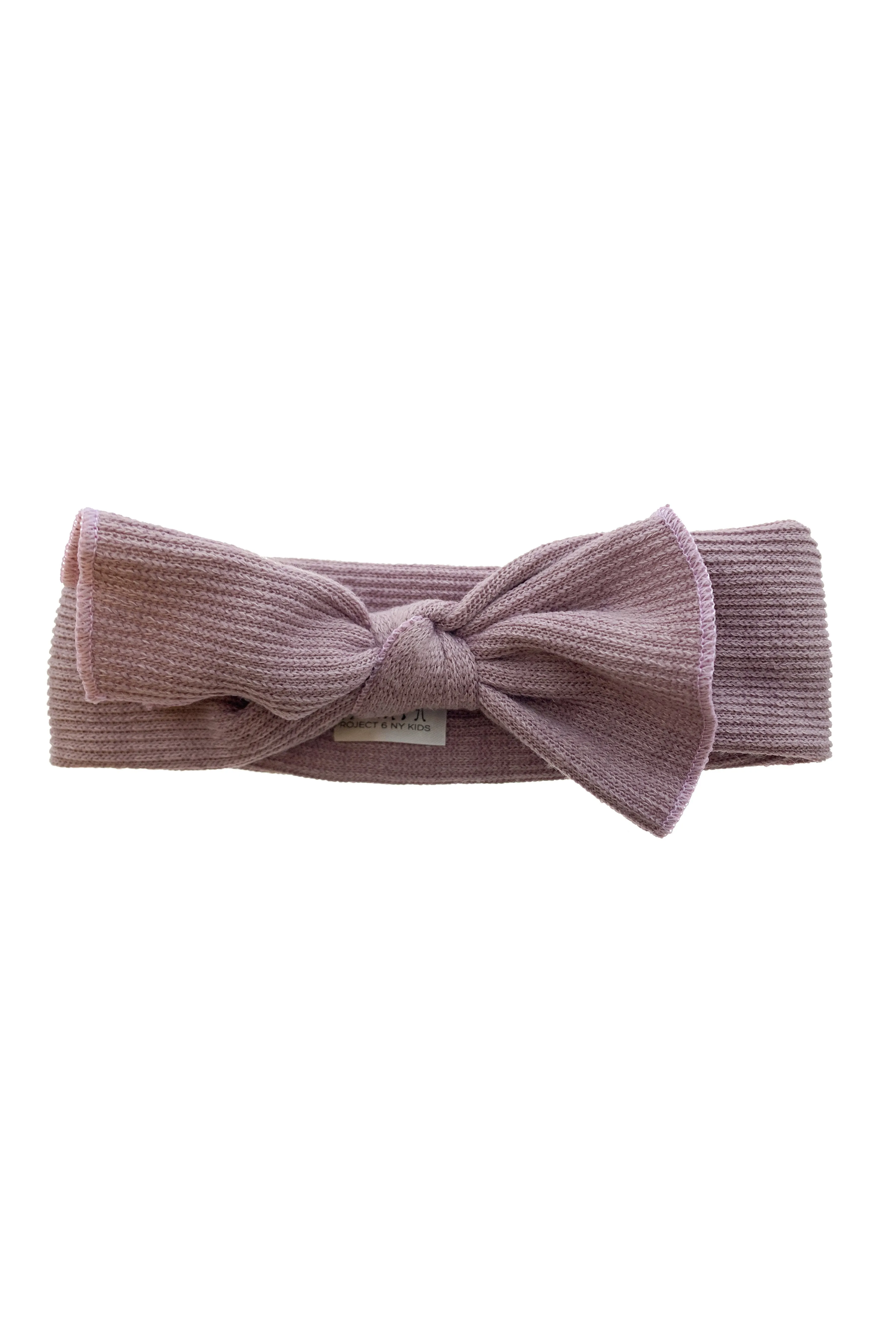 Knitted Bow Wrap - Purple Mauve