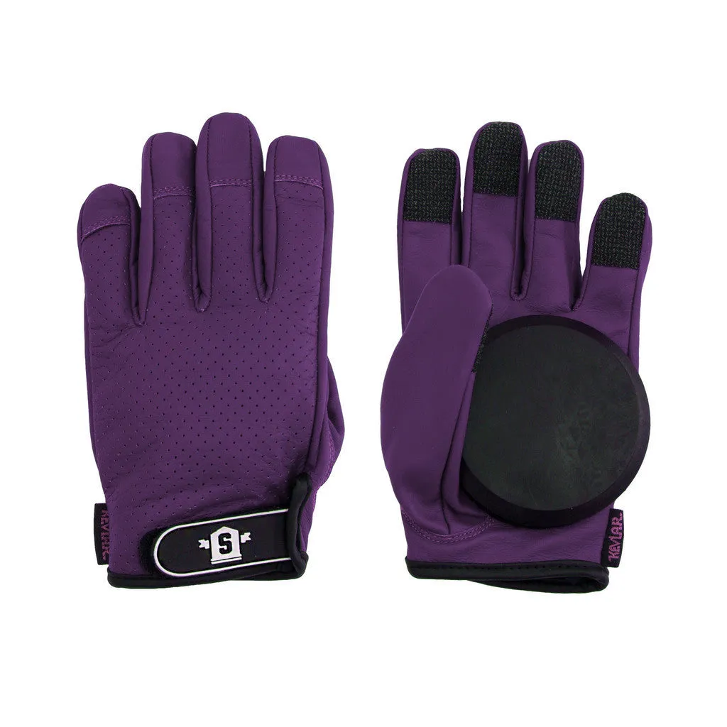 Lederen Slide Gloves Paars