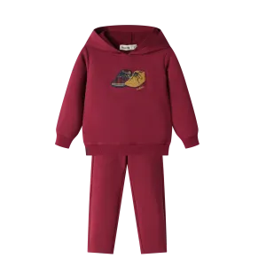 LITTLE STEPS TRACKSUIT-BURGUNDY