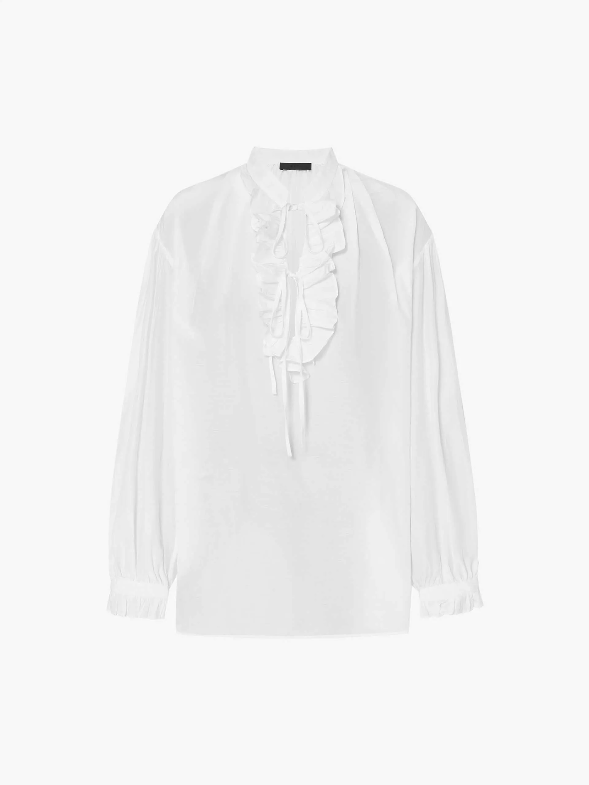 Loose Ruffled Trim Blouse