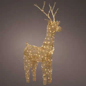 Lumineo 104cm Warm White Wicker Reindeer